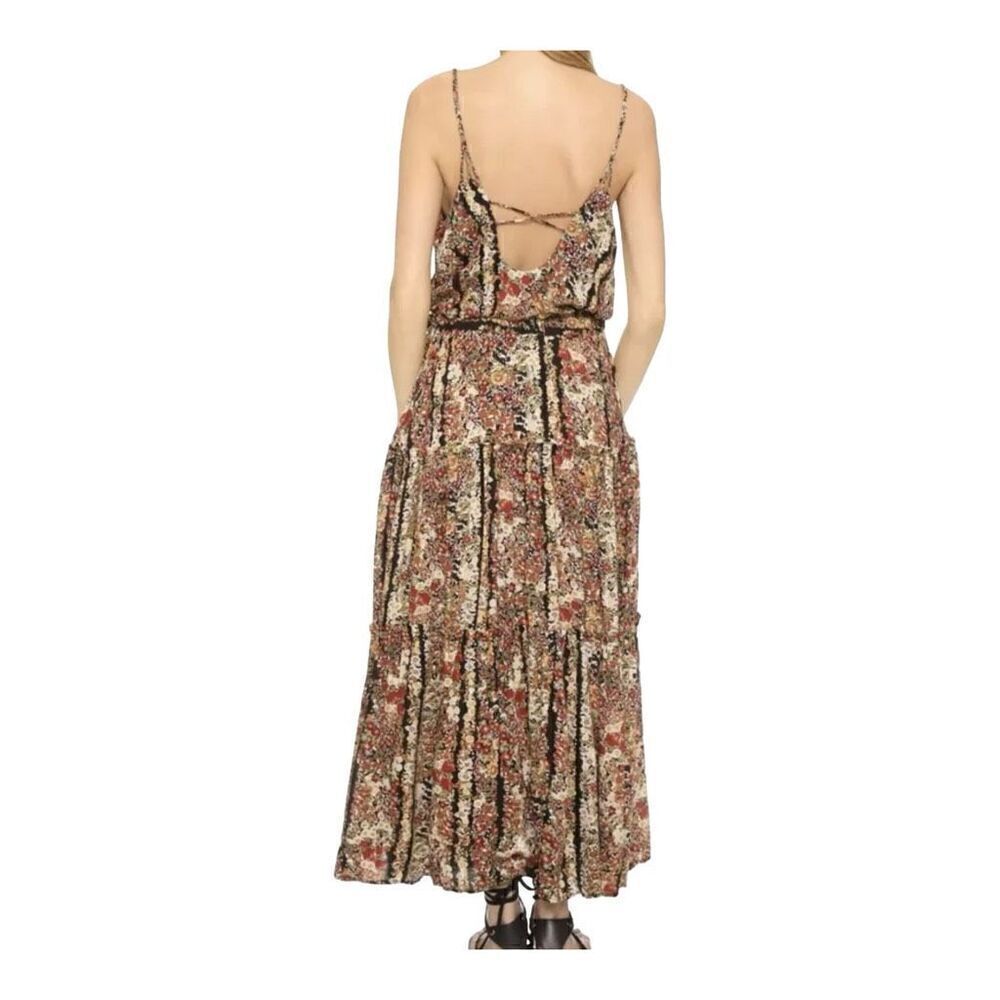 Free People Valerie Tiered Open Back Spaghetti Strap Floral Maxi Dress Size XS - Picture 3 of 11